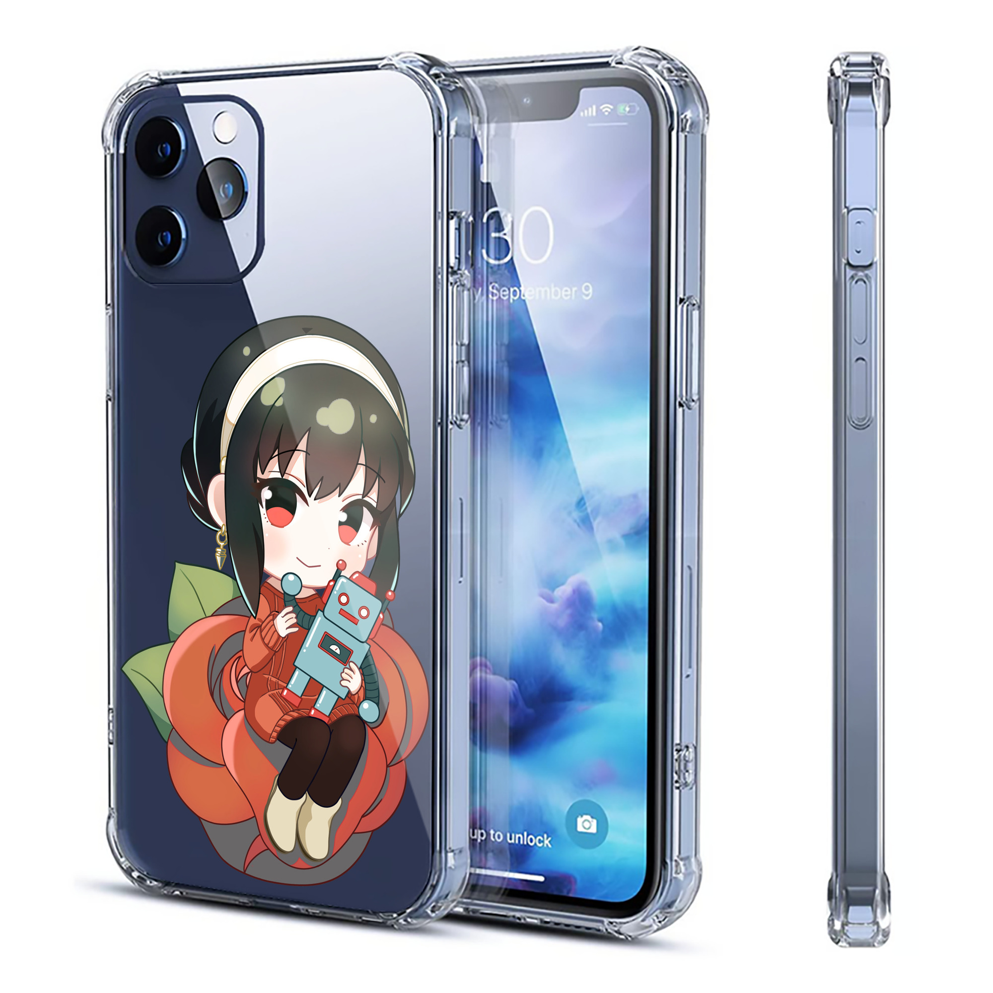 （画像用） SPY×FAMILY间谍家家酒 【iPhone 12シリーズ対応】透明スマホケース（クリアソフトケース）